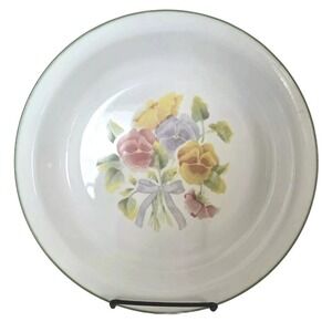 Corelle SUMMER BLUSH Pansies LARGE 10 1/4" Pie Pan Dish Plate